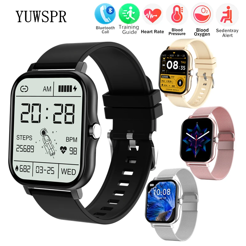 

Женские Смарт-часы с сенсорным экраном 1,69 дюйма, пульсометром и Bluetooth