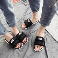 couple sandals new summer fashion casual sports one word womens sandals and slippers thick bottom velcro comfortable slippers