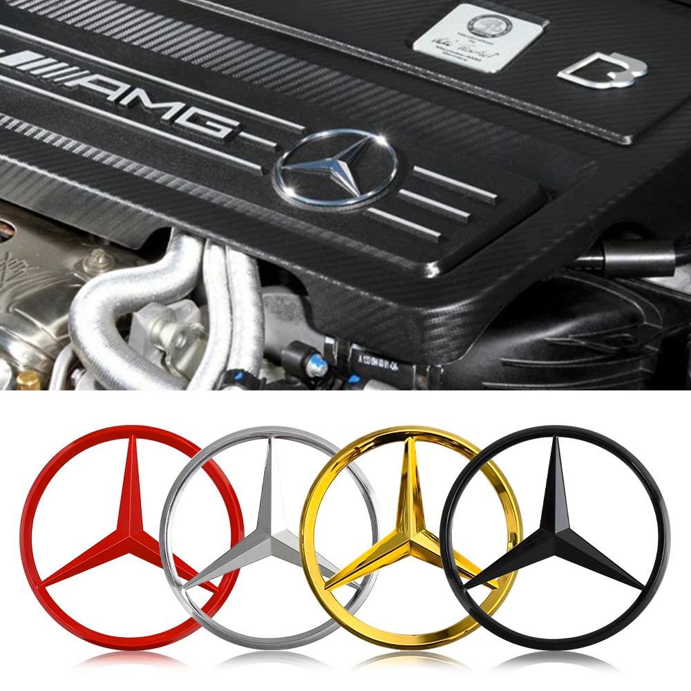 Логотип автомобильного двигателя этикетка капота значок для Mercedes Benz W204 W211 W177 GLC GLK