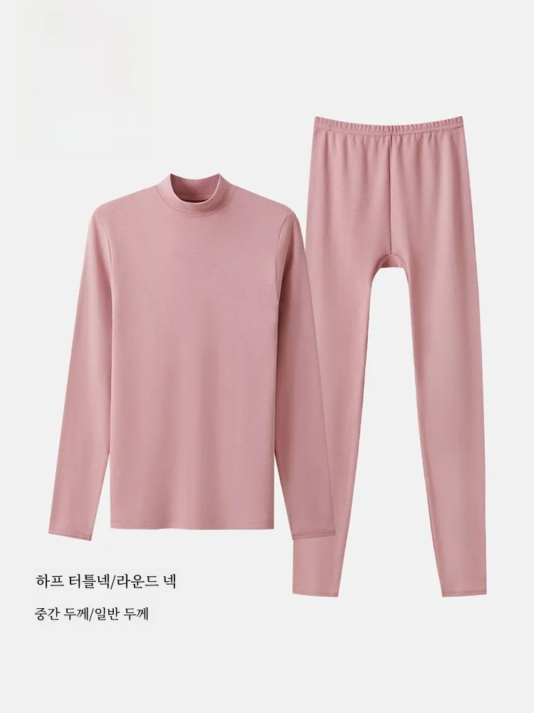 Женские хлопковые кальсоны Heattech с тремя пистолетами и воротником до половины