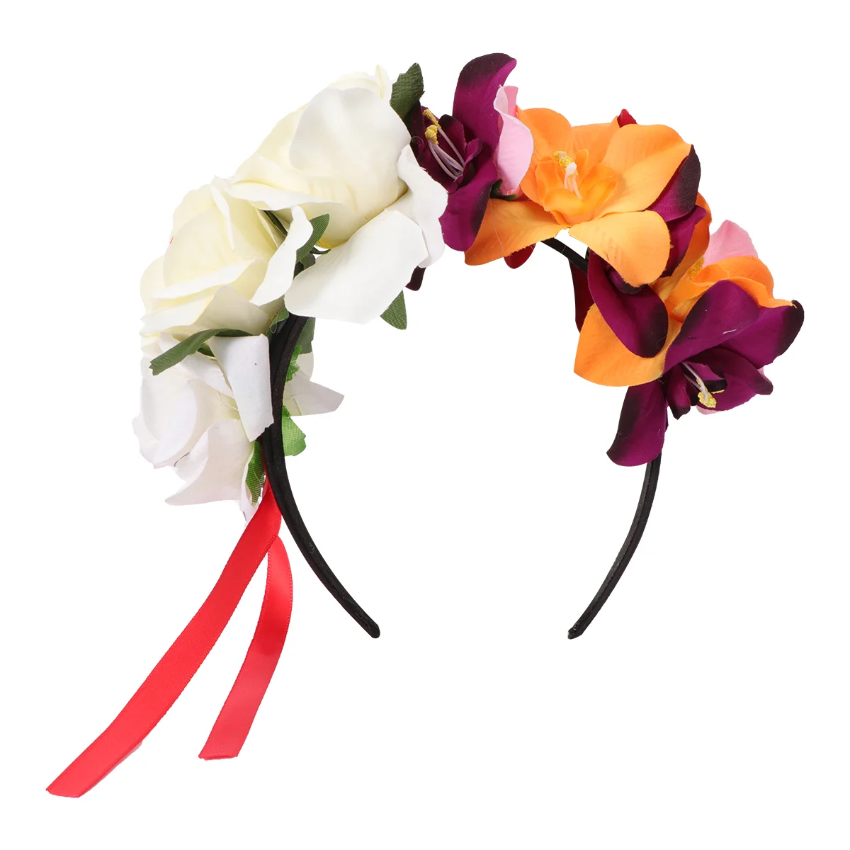 Повязка на голову с орхидеей цветочная корона для девочек аксессуар волос