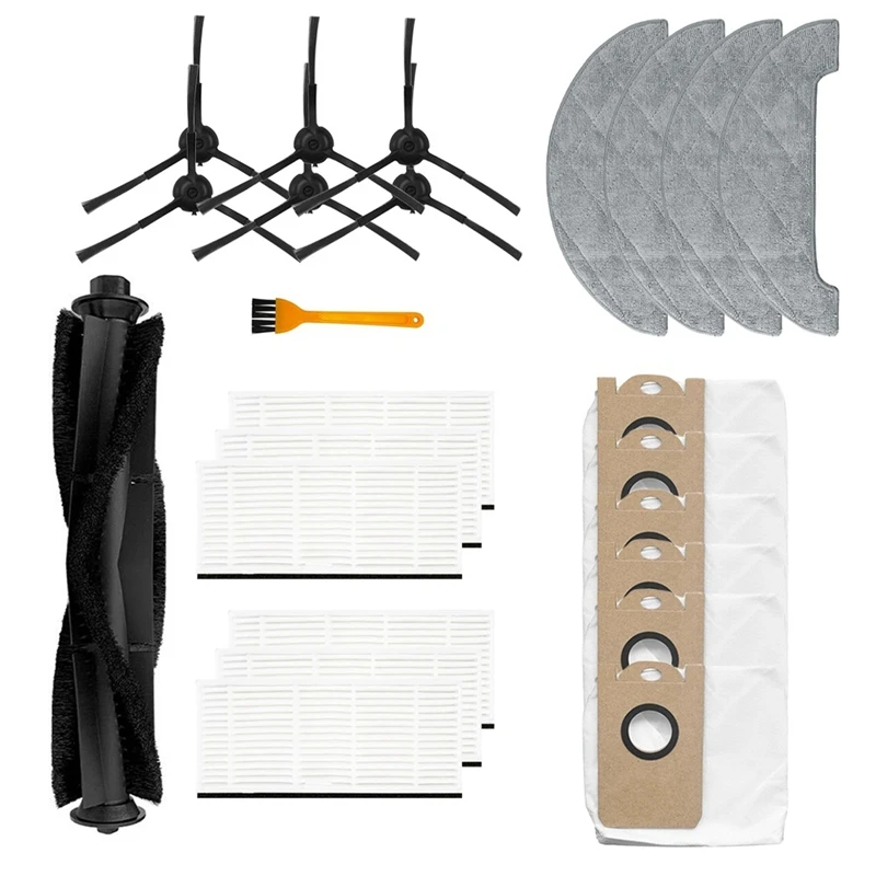 

24 PCS Main Brush Dust Bags Mop Cloth Side Brush Hepa Filter Parts For XIAOMI VIOMI S9 Robot Vacuum Cleaner Accessories