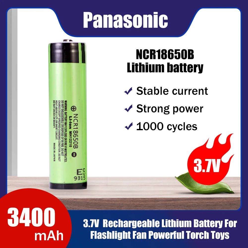 Литий-ионная аккумуляторная батарея Panasonic 18650 NCR18650B 3 7 в 3400 мАч | Электроника