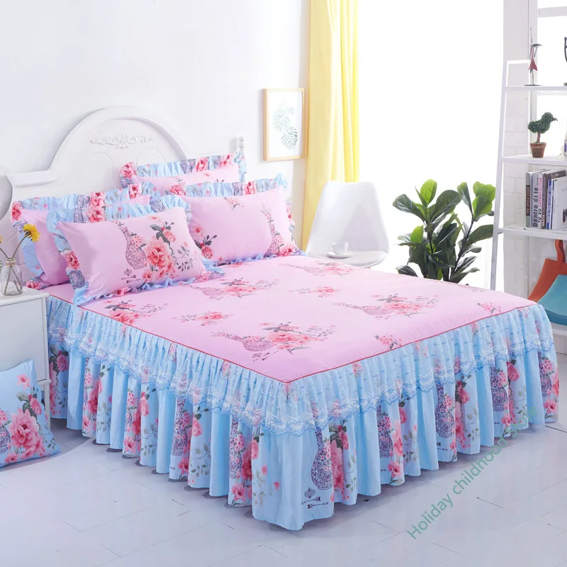 

Skin-velvet lace Korean Princess single bed skirt single bed skirt bedside cover slip bed skirt double lace wholesale