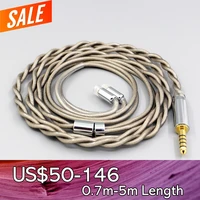 type6 756 core 7n litz occ silver plated earphone cable for sennheiser ie8 ie8i ie80 ie80s metal pin 2 core 2 8mm ln007832