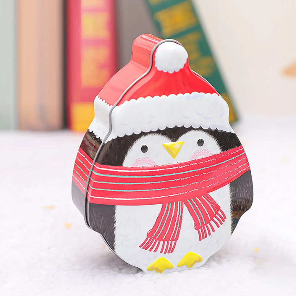 1 шт. рождественская железная коробка для конфет с крышкой бытовая Санта-Клаус