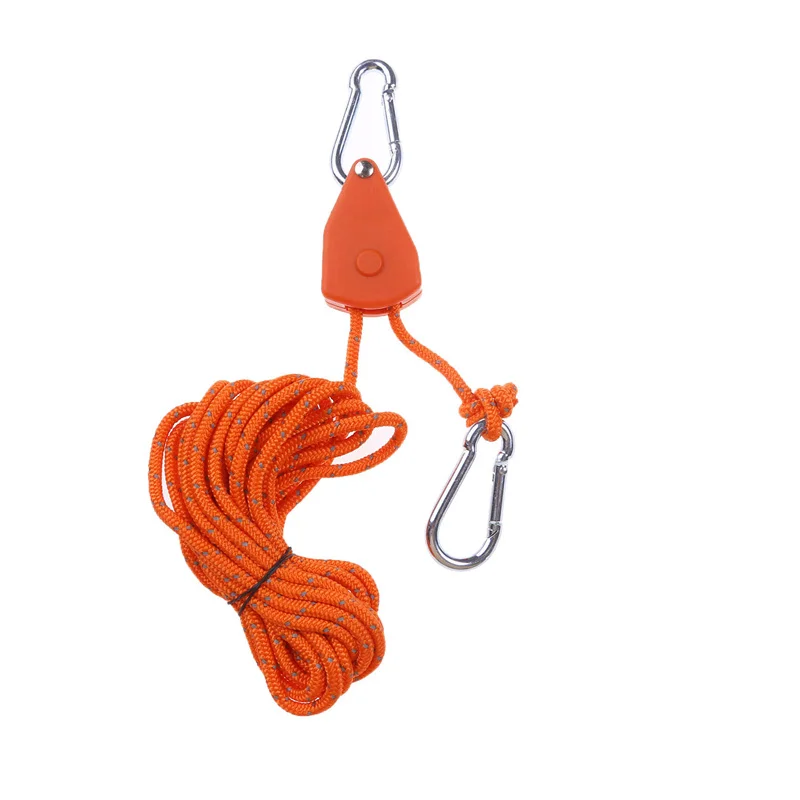 

4M Reflective Rope Tent Thickened Outdoor Umbrella Rope Windproof 4 Color Double Eye Adjustable Buckle Durable Tent Fixing Rope