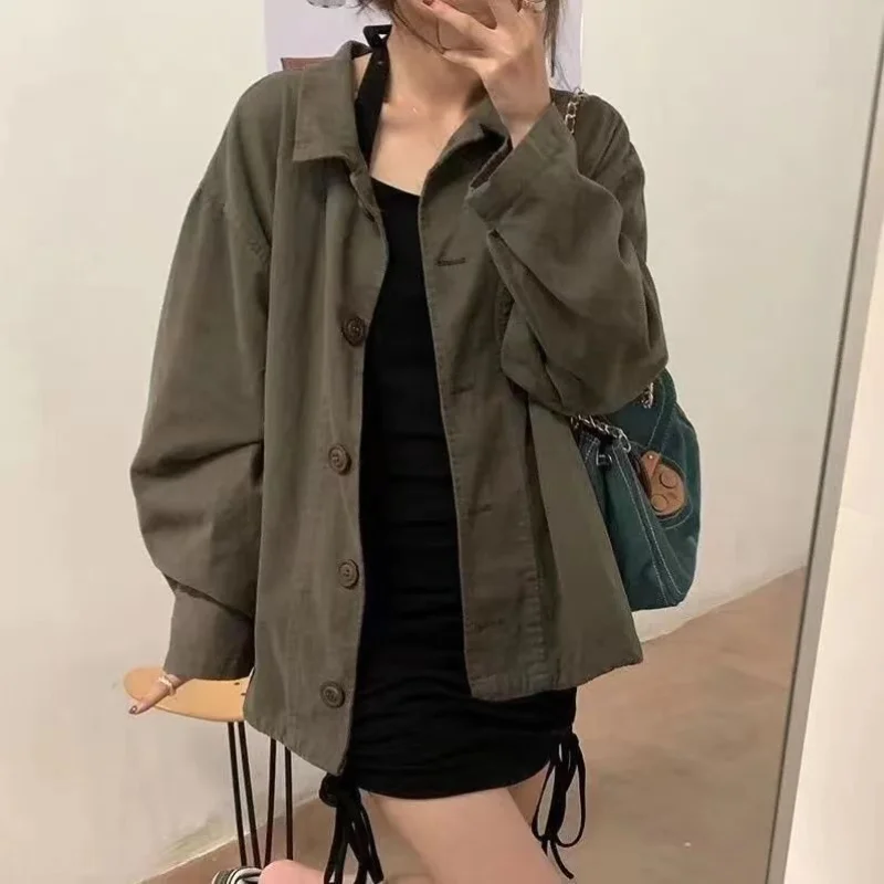 

Женская винтажная куртка в стиле Харадзюку, в стиле 90-х