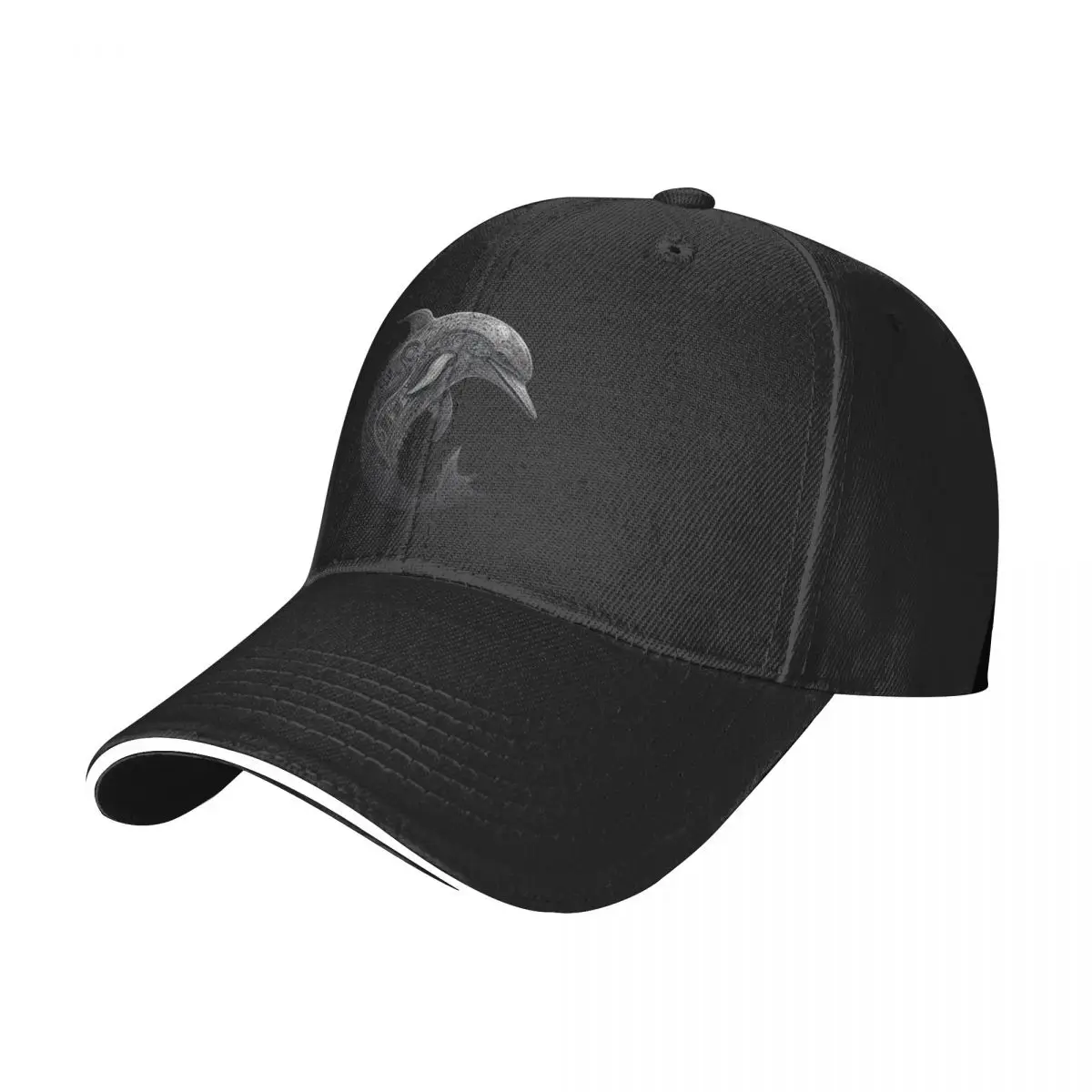 

Dolphin Baseball Cap Intricate Lines Art Illustration Men Printed Trucker Hat Aesthetic Rock High Quality Baseball Caps