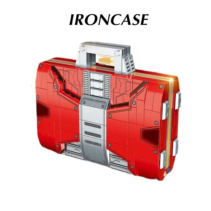 

Irons Heroes Suitcase Case Mans Mini Dolls Toys Figures Building Blocks Kits Bricks Classic Model Kids Toys