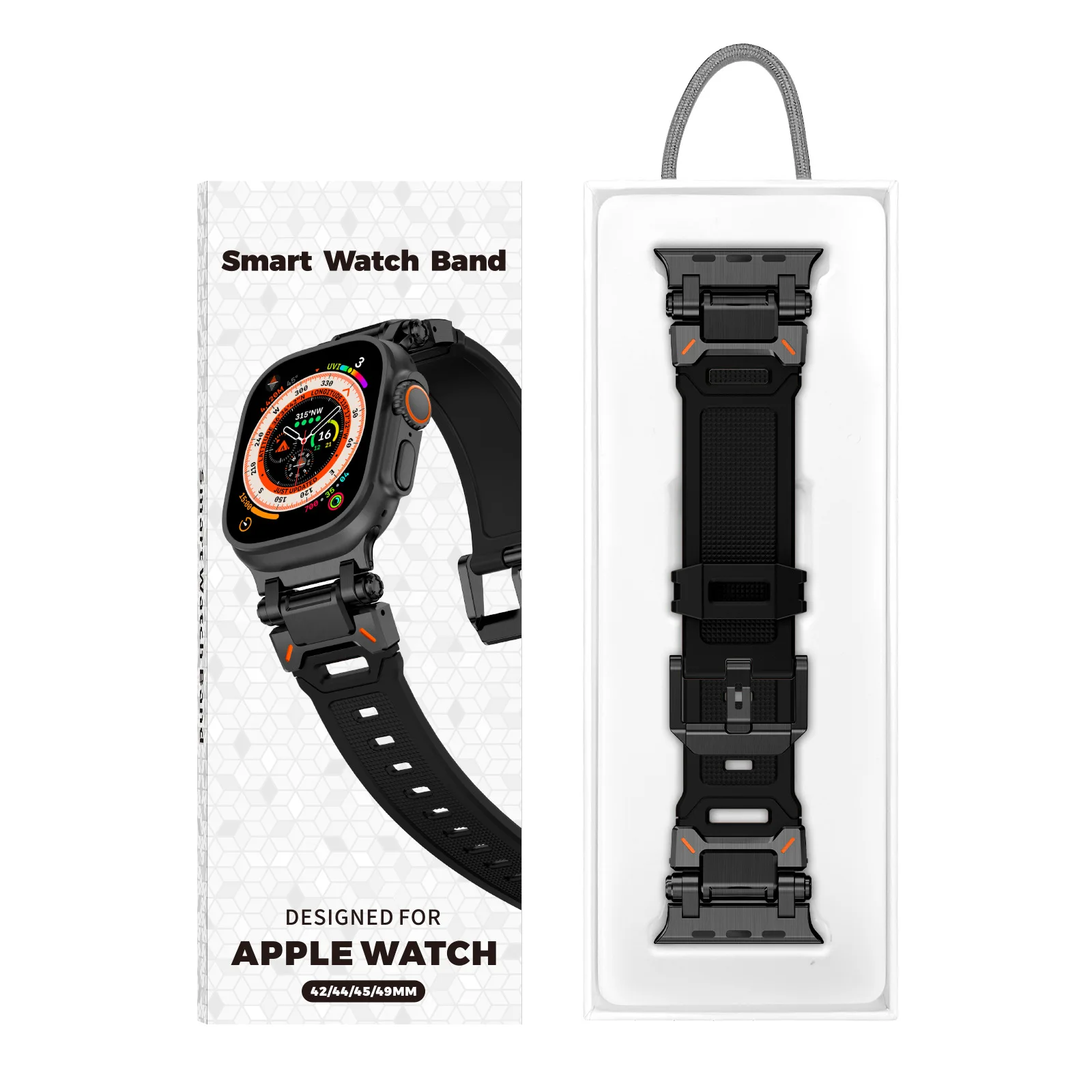 Фото Роскошный браслет Single Tour Band для Apple Watch Ultra 3 49 мм, ремешок 44 мм, 45 мм, 46 мм, мужской спортивный ремешок Iwatch Series 11 10 9 8 7 Se №5