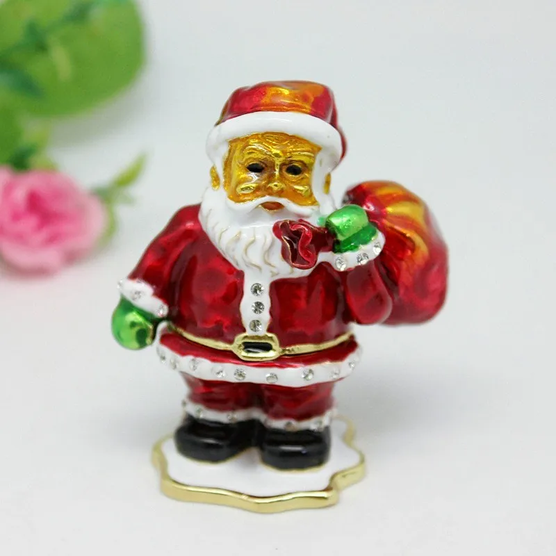 Рождественские подарки шкатулка для украшений с Санта-Клаусом и Оловянным