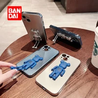 bandai disney phone case with holder for iphone 13 12 11 pro x xs 13pro 12pro max xr 7 8 plus cartoon cover kawaii fundas