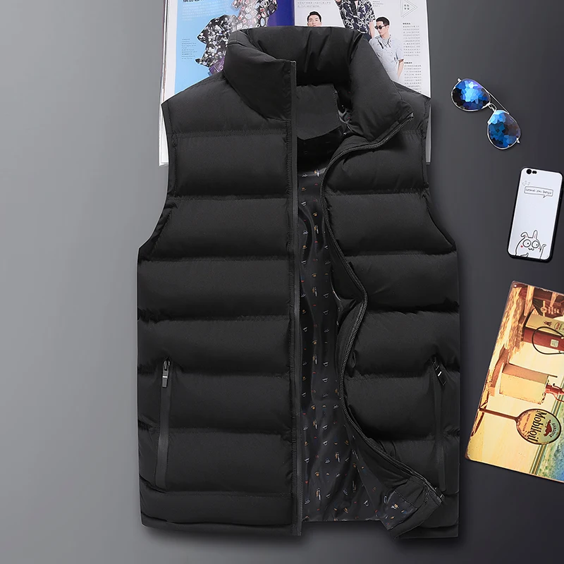 Mens Vest Jacket Men New Autumn Warm Sleeveless Jackets Male Winter Casual Waistcoat Vest Plus Size Veste Homme Brand Clothing