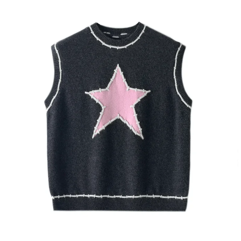 Женский плотный Свободный пуловер с круглым вырезом в европейском стиле |