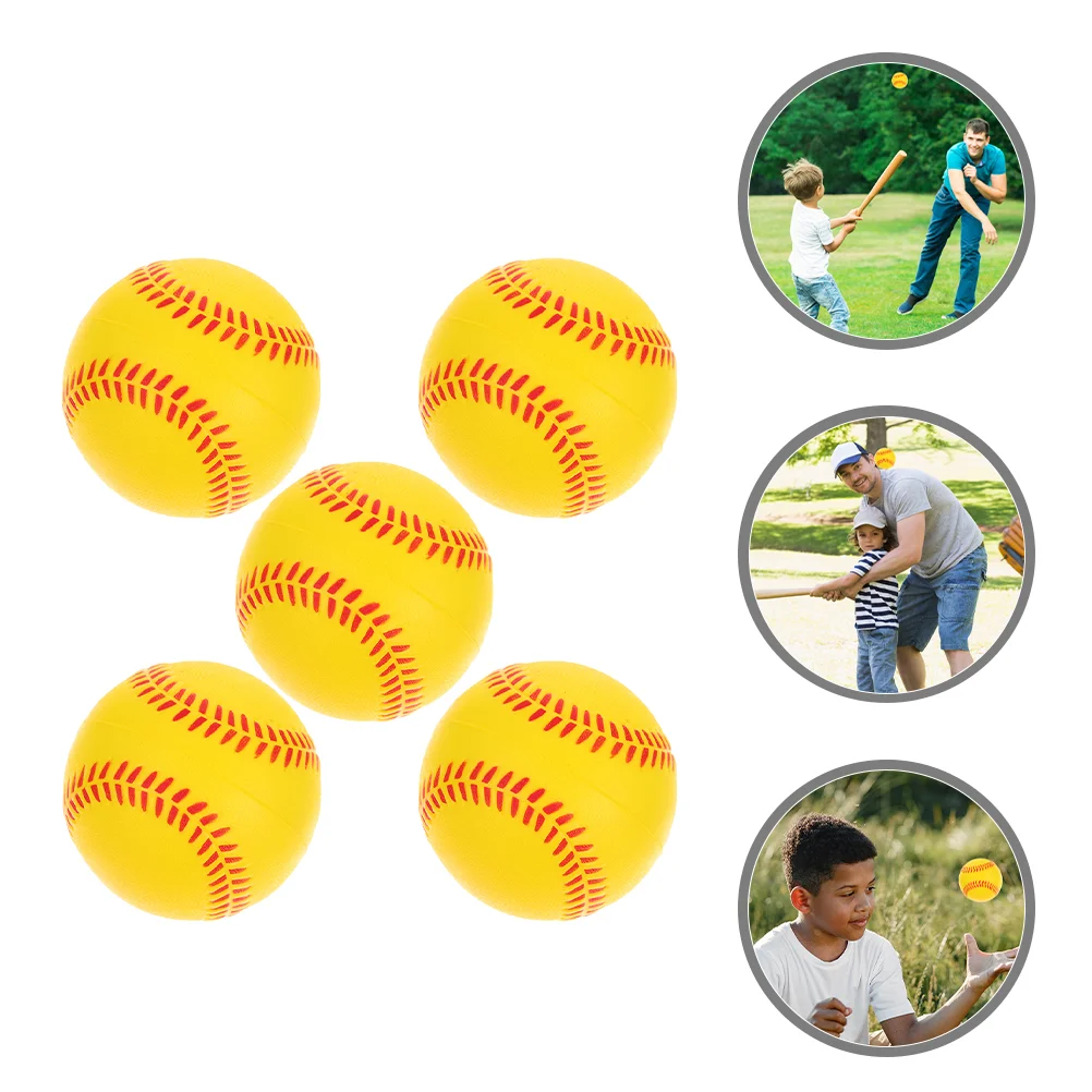 

5 Pcs Outdoor Balls Training Softballs Baseballs Hitting Practice Playing Childrens Outdoor Playsets