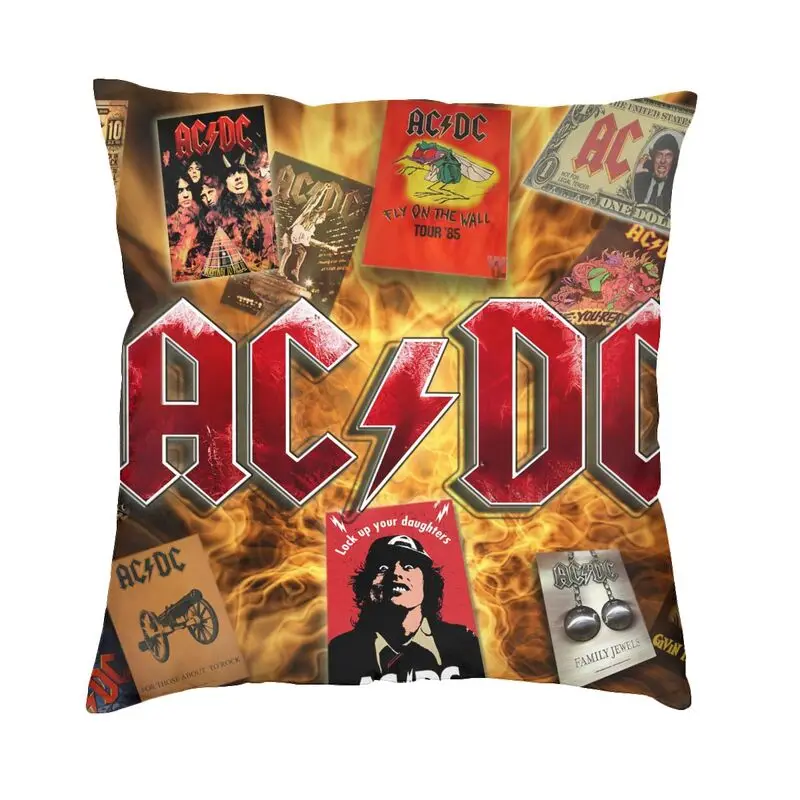 

Элегантный стильный Австралийский чехол-наволочка из тяжелого металла с музыкой декоративный домашний чехол для подушки AC DC Rock And Roll Роскош...