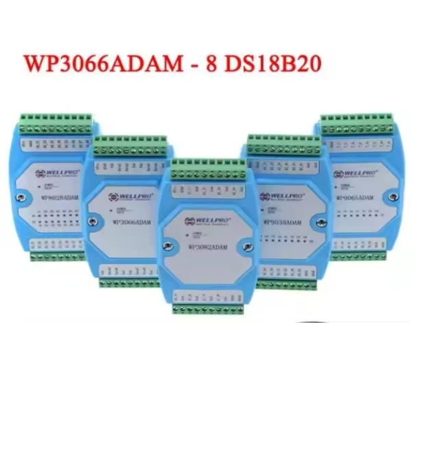 

8-канальный входной датчик температуры DS18B20 Модуль RS485 RTU MODBUS WP3066ADAM