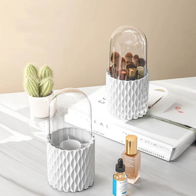 Портативный Настольный косметический Органайзер вращающийся на 360 ° помада