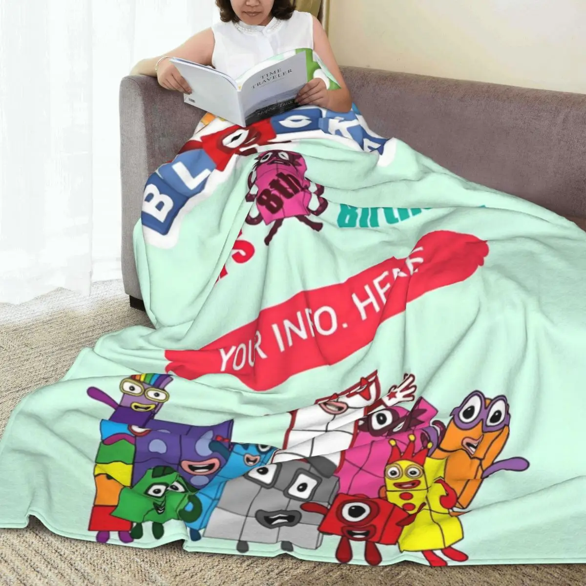 N-Numberblocks-s мультяшные одеяла фланелевое одеяло для кемпинга теплое мягкое