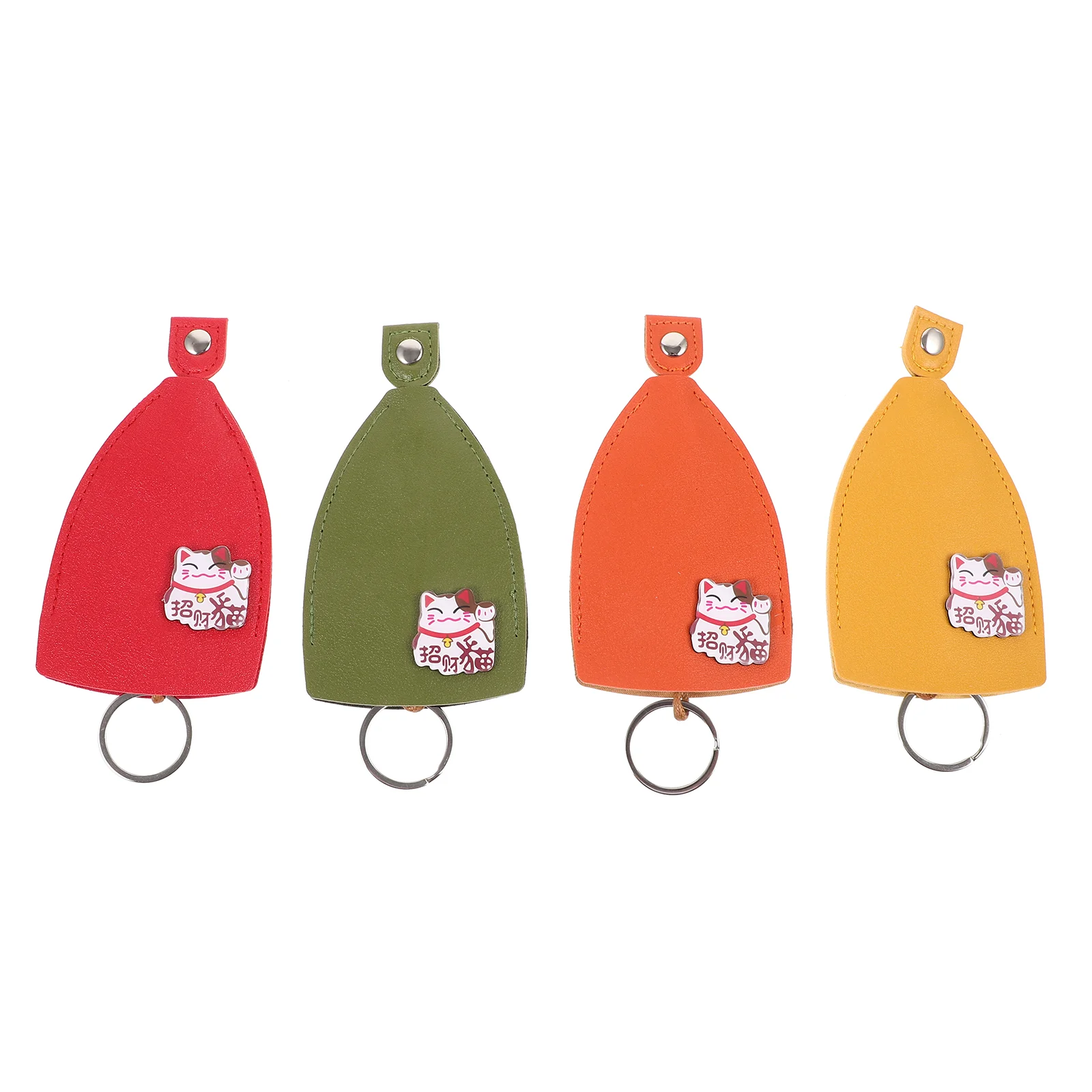 

4pcs PU Car Key Covers Creative Pull out Key Pouches Key Fob Cover Key Covers
