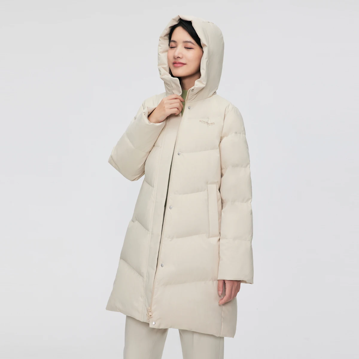 BOSIDENG 2024 новый пуховик для женщин теплая куртка зимняя утепленная повседневная