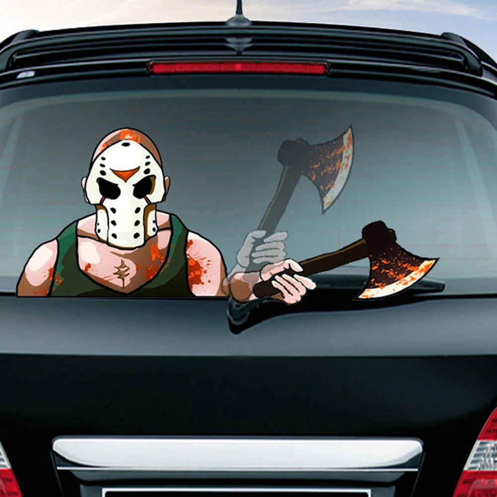 Наклейка на заднее стекло автомобиля многоразовая из ПВХ | Временные татуировки