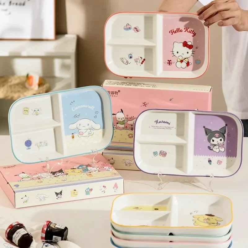 Sanrio Kawaii Hello Kitty сервировочная тарелка My Melody Pochacco аниме мультфильм милая
