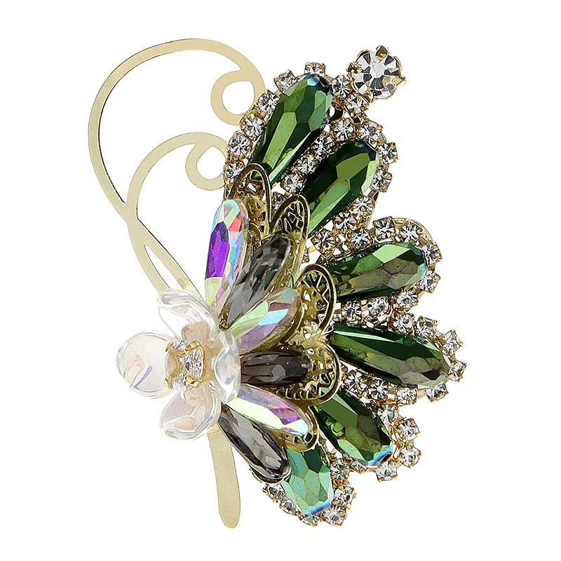 

New Women Rhinestone Butterfly Brooches Handmade Luxury Sense Insect Corsage Cardigan Suit Pin Fashion Jewelry Gifts