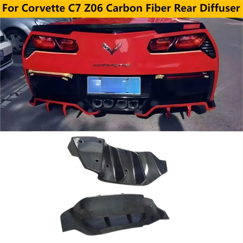 

Carbon Fiber/FRP Rear Diffuser Kerist Style Fit For Corvette C7 Z06 Rear Bumper Lip Splitter Spoiler 2014-2019 Car Accessories