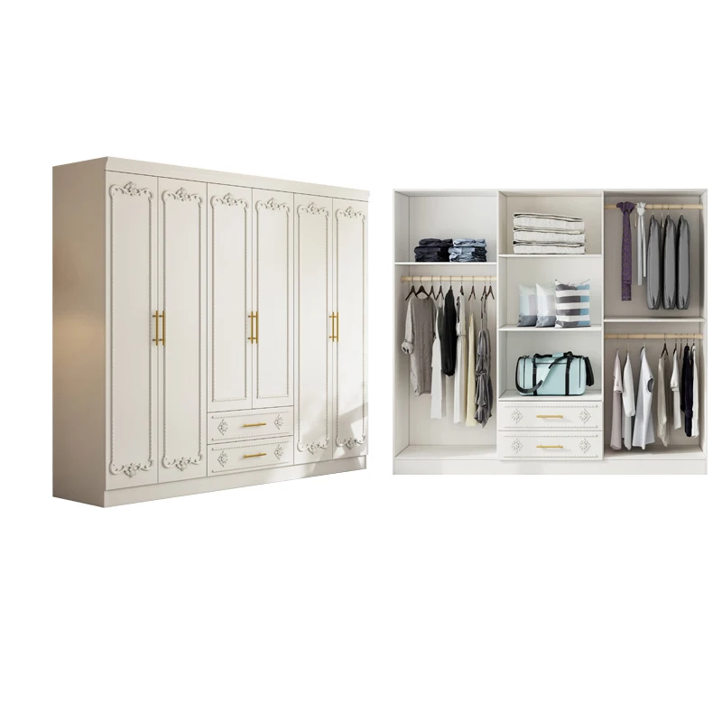 Шкафы с выдвижными ящиками роскошные белые Висячие шкафы для одежды квартирные