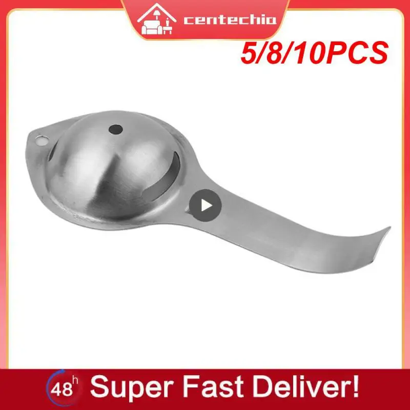 

5/8/10PCS Convenient Splitter Practical Filter Long Handle Fashion Durable Kitchen Universal Egg Simple Egg Separator Household