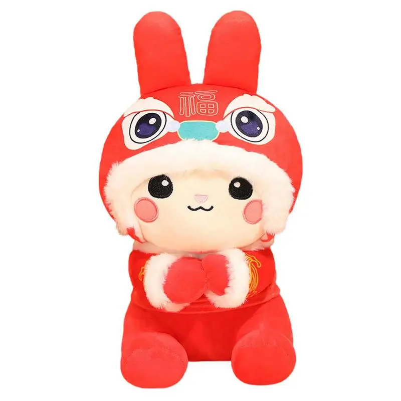 

Chinese New Year Bunny New Year Chinese Style Rabbit Plush Toy Cute Chinese Style Lucky Bunny For Home Decor Table Desk