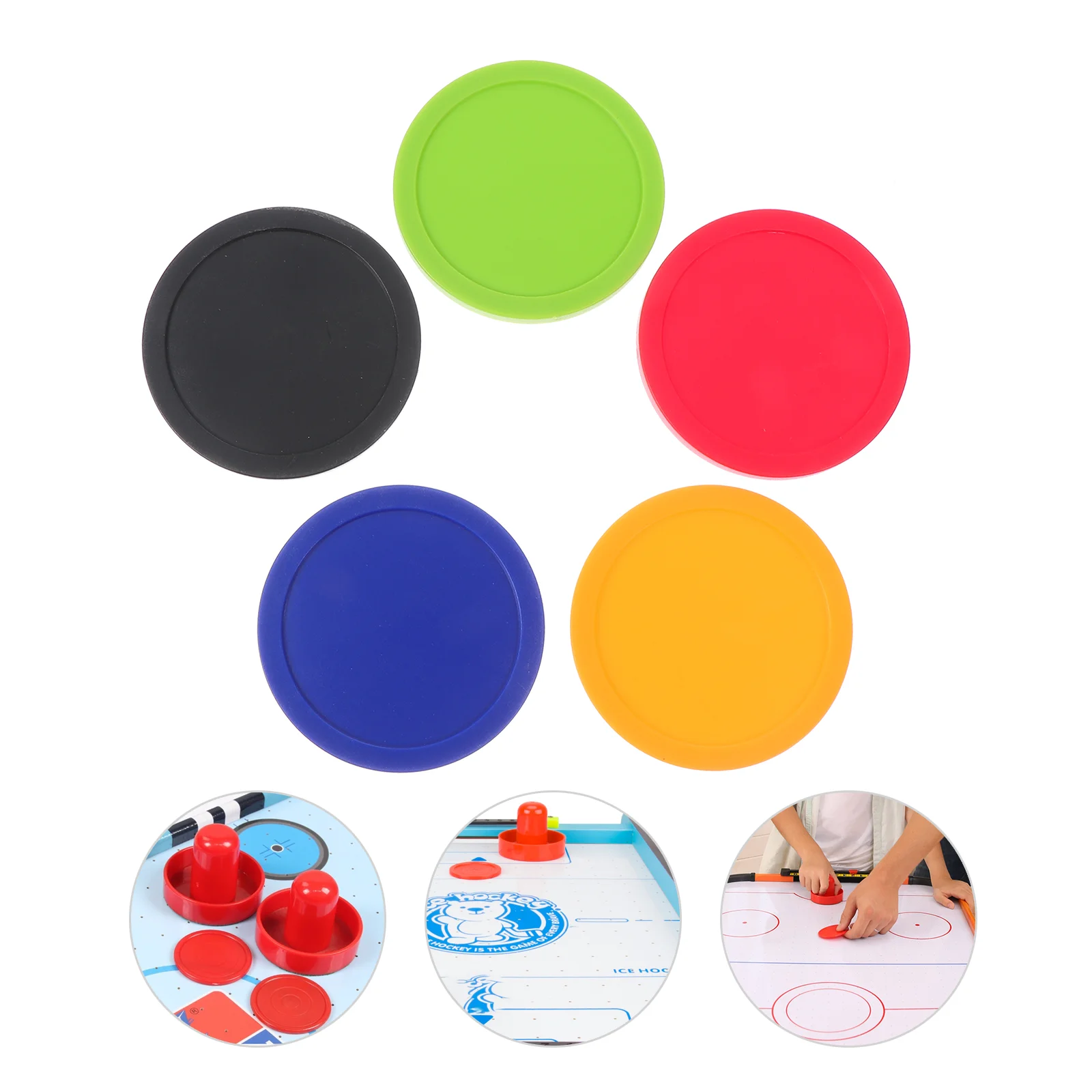 

Air Hockey Paddles Goal Handles Pushers Pucks Replacement Parts Table Mini Discs