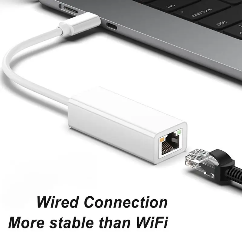 Фото Адаптер USB Type C Ethernet Сетевая карта USB Type-C к RJ45 100 Мбит/с Lan Интернет-кабель для MacBook PC Windows XP 7 8 10 LUX №5
