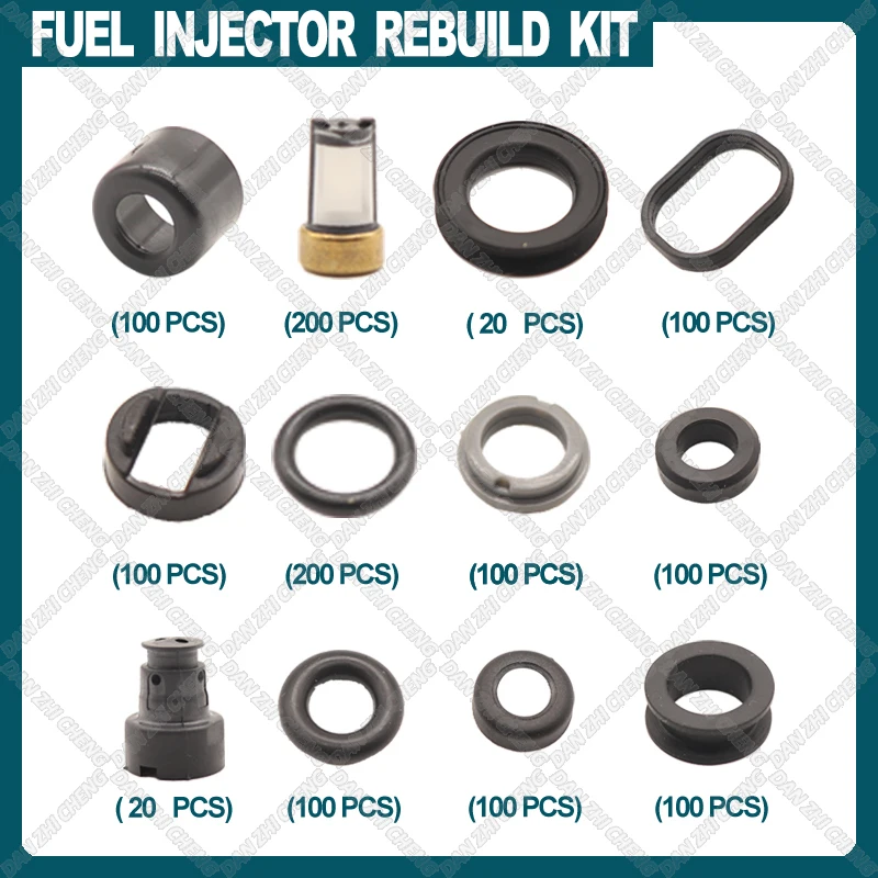 

1240 PCS Seal 12 Sizes Rubber O-rings Fuel Injectors Seals O-Ring Repair Filters for Toyota cars Compliant with 90% of the car