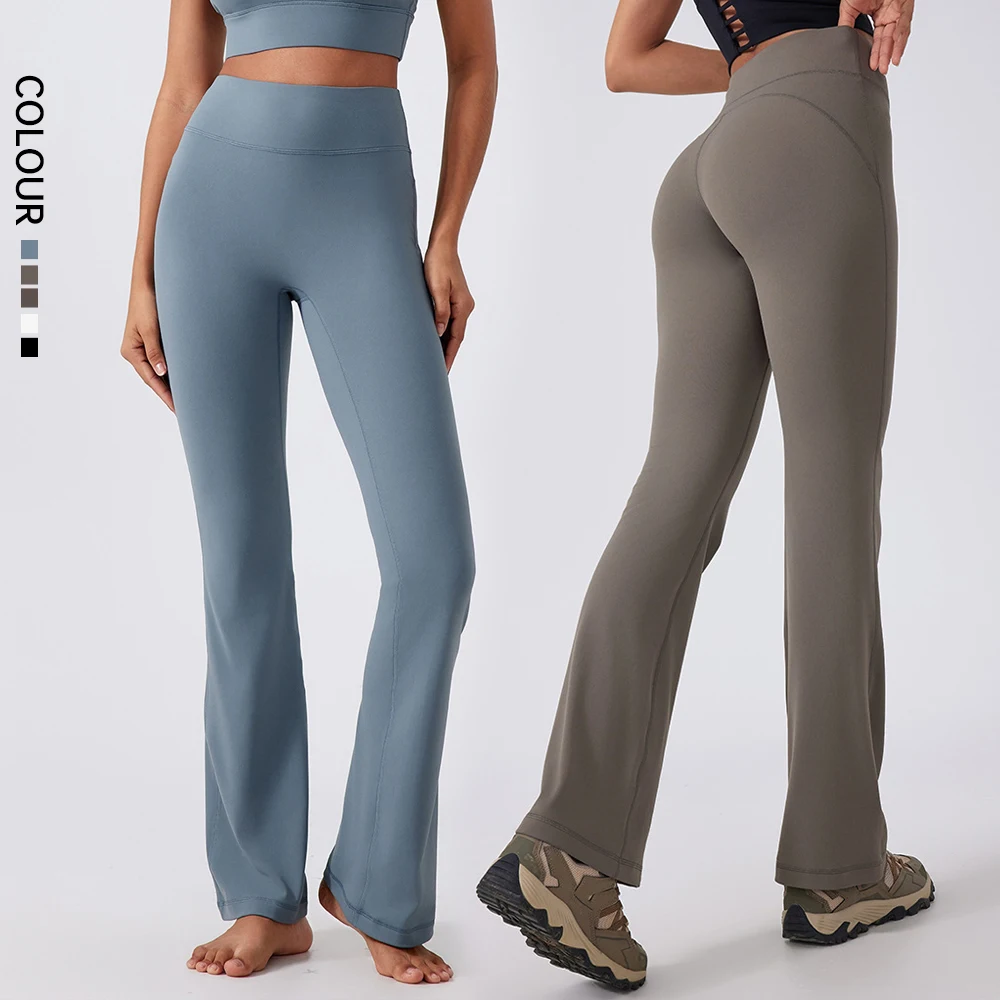 Брюки женские Стрейчевые с завышенной талией для занятий йогой