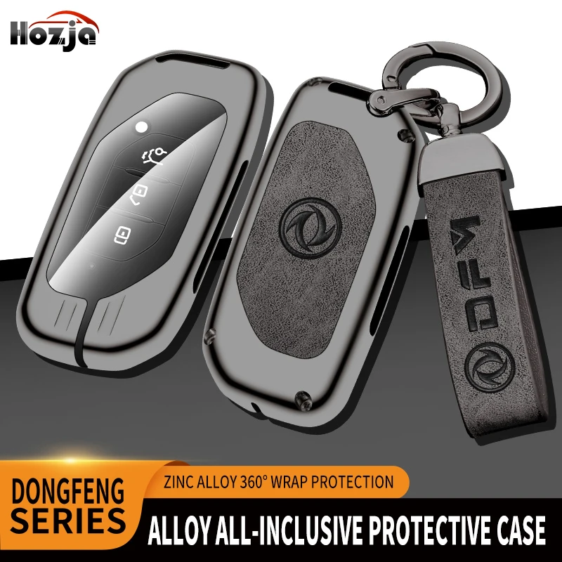 

Alloy Car Key Case Cover Fob Protector Keyring For Dongfeng Fengxing Forthing T5 EVOC IX5 IX7 580PRO Accessories Car-Styling