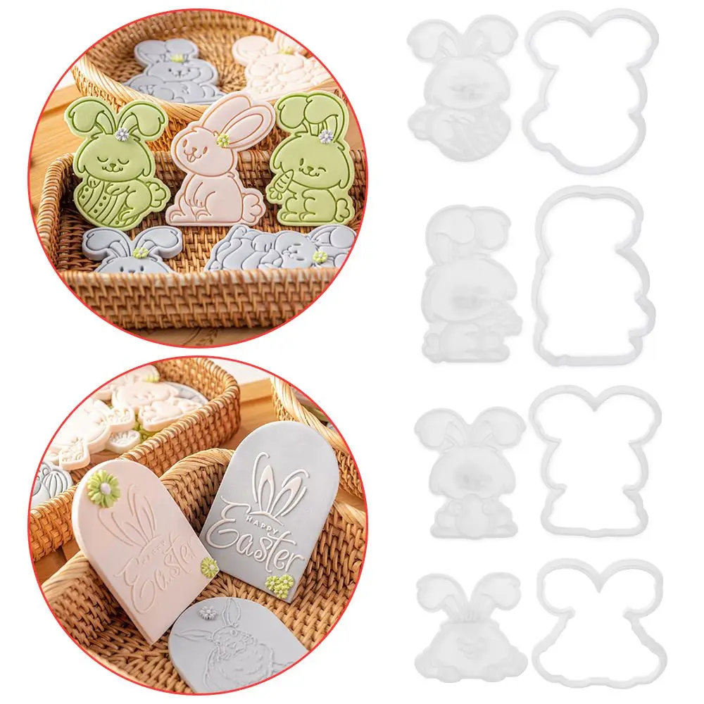 

New Happy Easter Rabbits Cookie Cake Decorating Easter Egg Baking & Pastry Tools Easter Mould Biscuit Cutting Mold