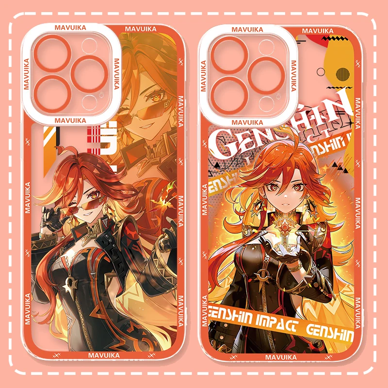 Genshin Impact Mavuika Soft Case For Xiaomi Redmi Note 13 12 11 Pro Plus 4G 5G 12S 11S 10 10S 9 9S 8 13C 12C 10C Silicone Cover