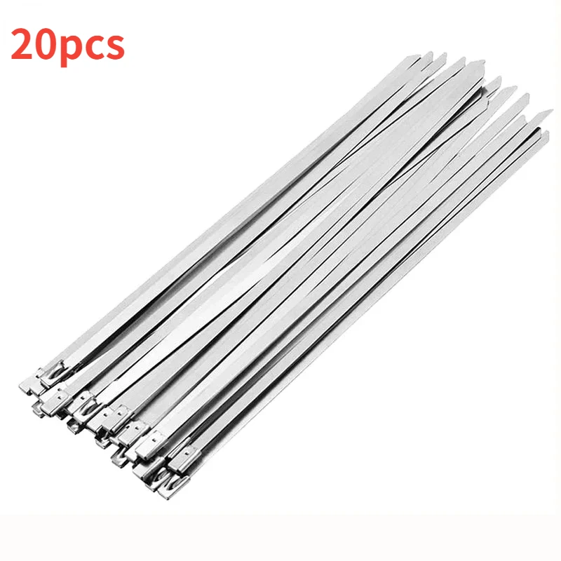 

20/40 шт., многоразовые Металлические Кабельные стяжки из нержавеющей стали