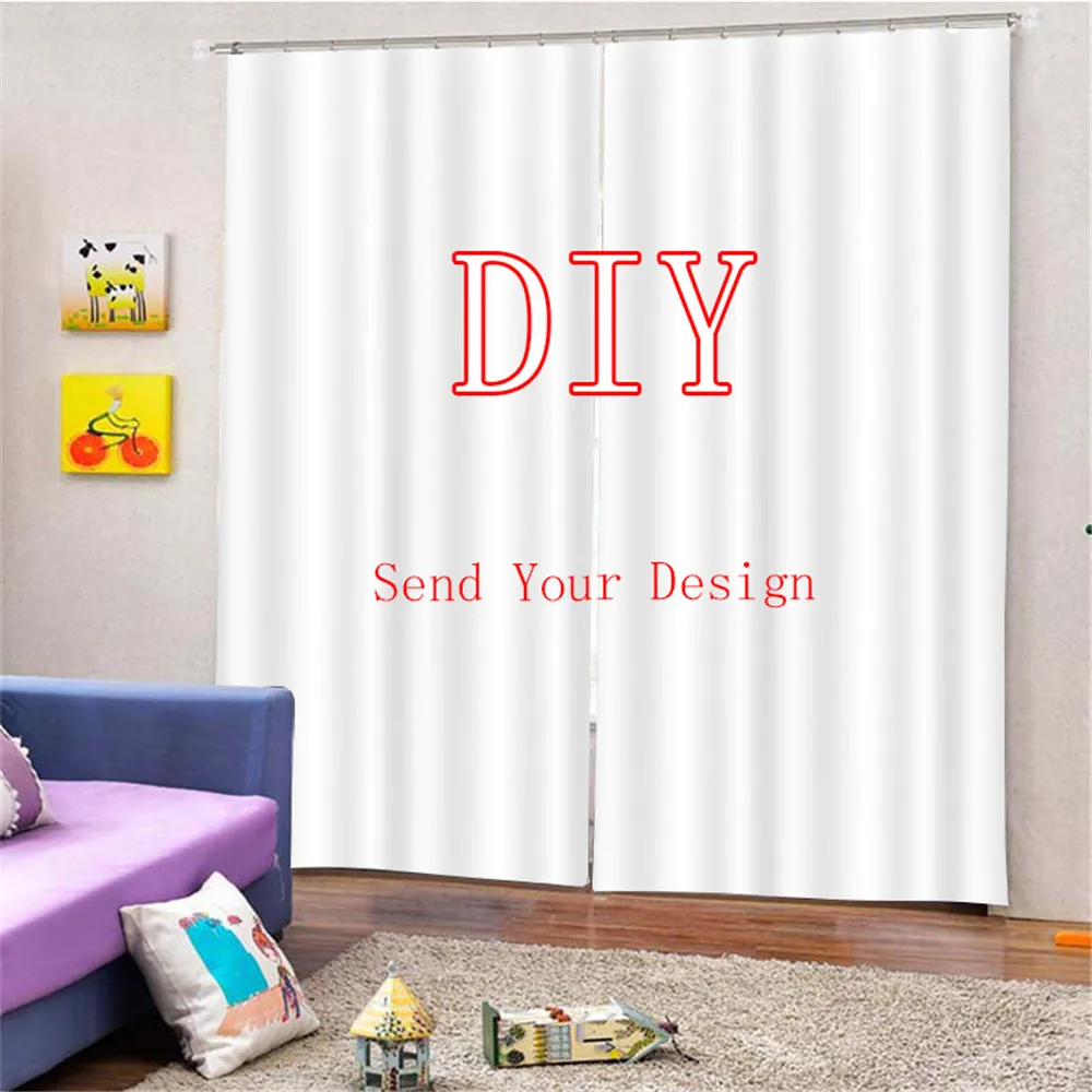 

Custom Windows Curtains for Living Room Curtain Customized Photo Home Decor