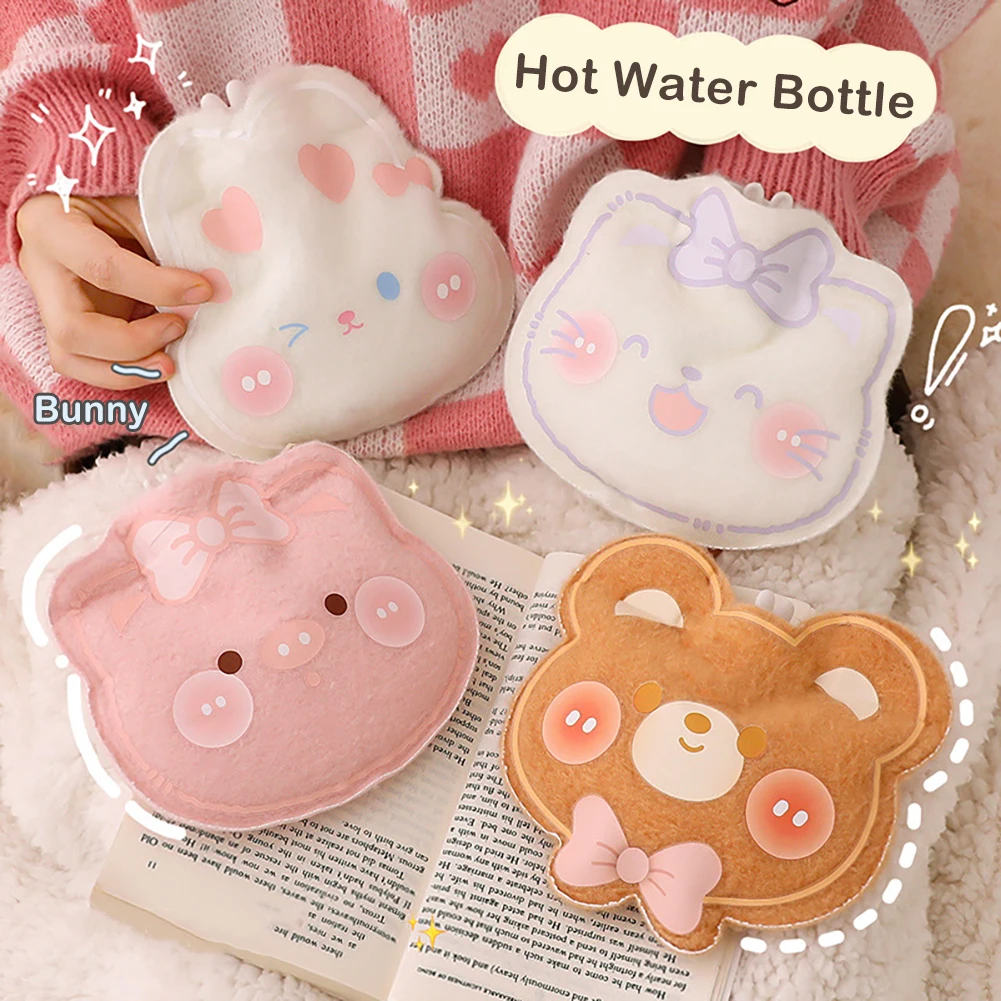 

Симпатичный мультяшный плюшевый медведь бутылка для горячей воды с наполнителем Тедди бархатный маленький портативный подогреватель для рук для студентов зимняя теплая сумка для воды