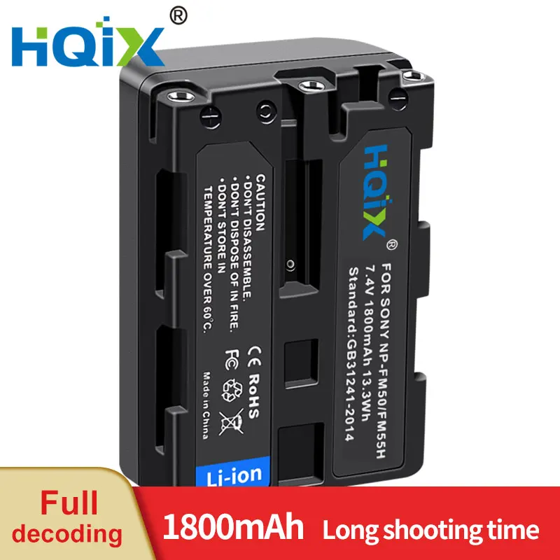 

HQIX for Sony DSC-R1 S30 S50 S70 S75 S85 F707 F717 S828 CCD-FRV96K FRV106K FRV108E FRV208E Camera NP-FM50 FM55H Charger Battery