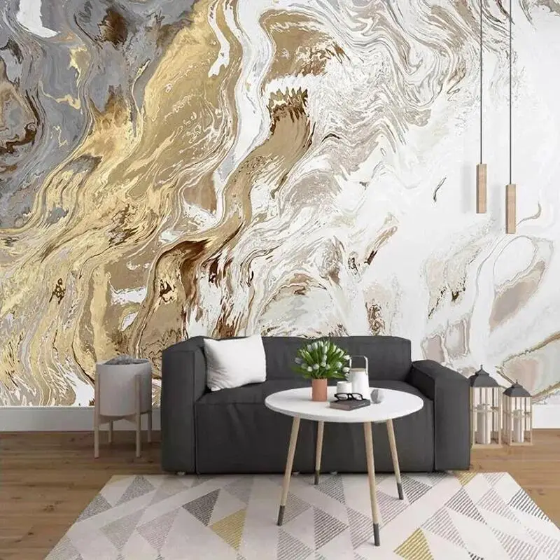 nowoczesna niestandardowa tapeta 3D abstrakcyjne światło luksusowe artystyczne złoty krajobraz fototapeta sypialnia Papel De Parede Sala Decor