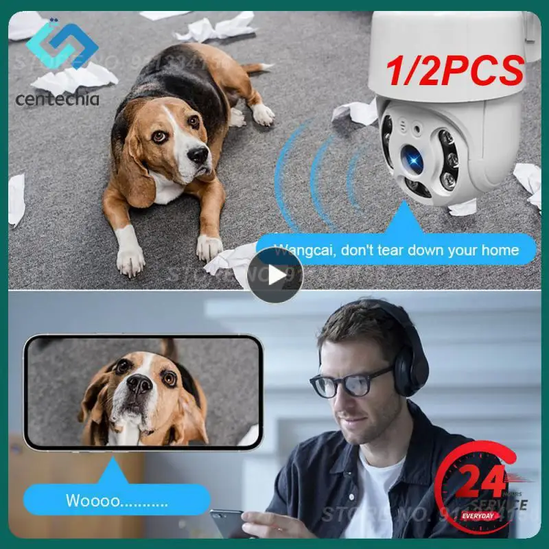 

1/2PCS Security Protection WIFI Camera Video Surveillance Outdoor PTZ 4.0X Digital Zoom Night Vision Onvif AI Auto Tracking