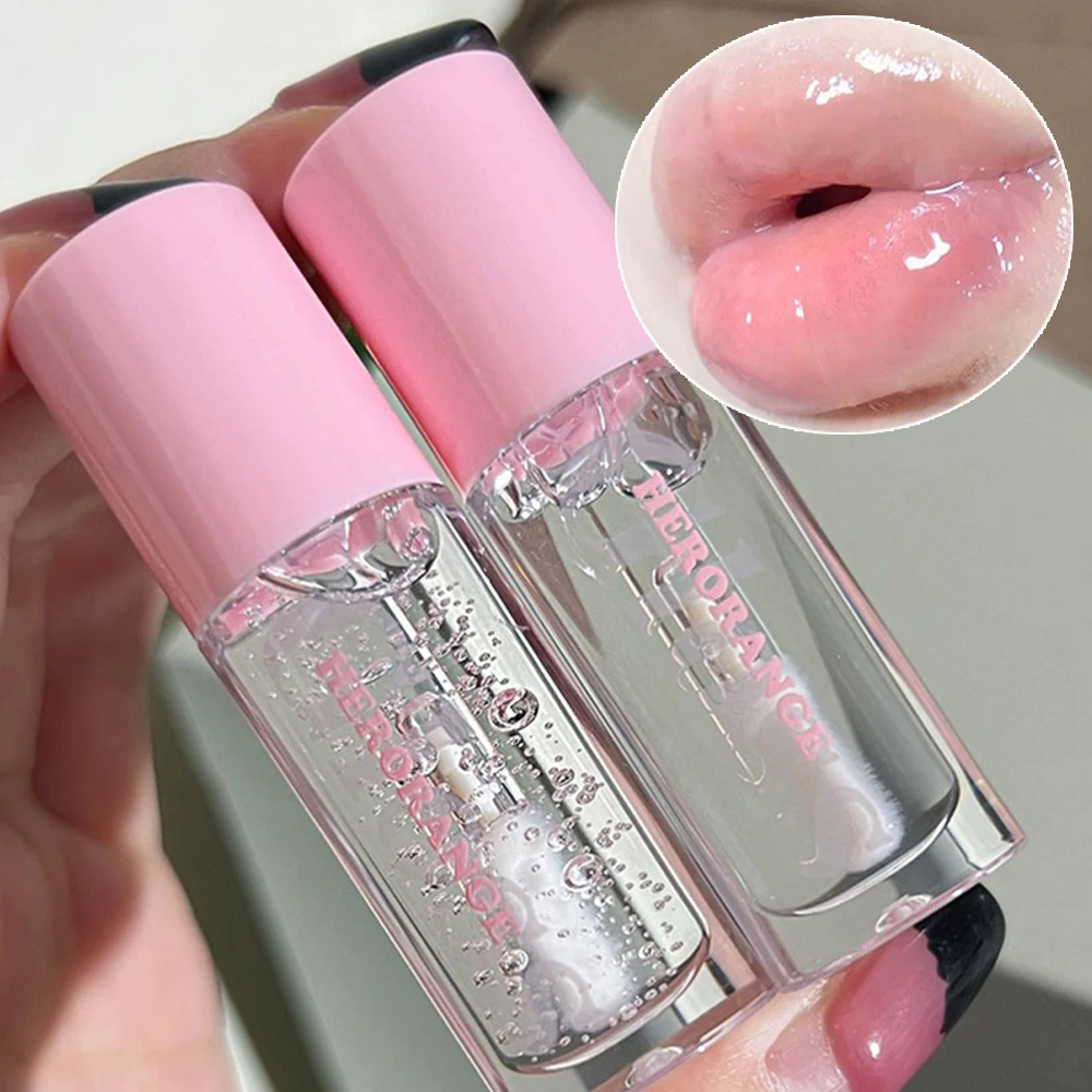 

4 Colors Mirror Lip Gloss Crystal Jelly Lip Glaze Transparent Glass Lip Oil Moisturizing Waterproof Liquid Lipstick Lip Cosmetic