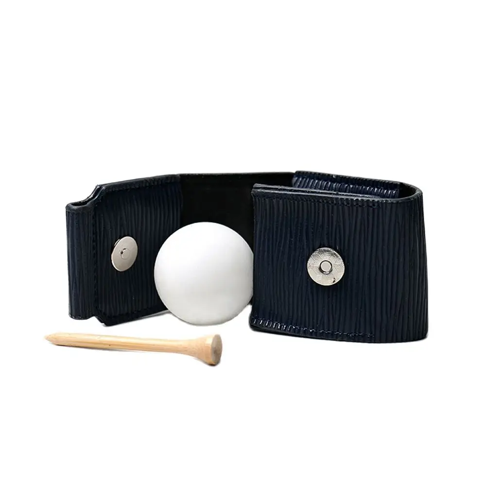 PU Leather Golf Ball Storage Golf Pouch Bag Portable Golf Waist Holder Bag Mini Golf Ball Container Waist Storage Golf Bag