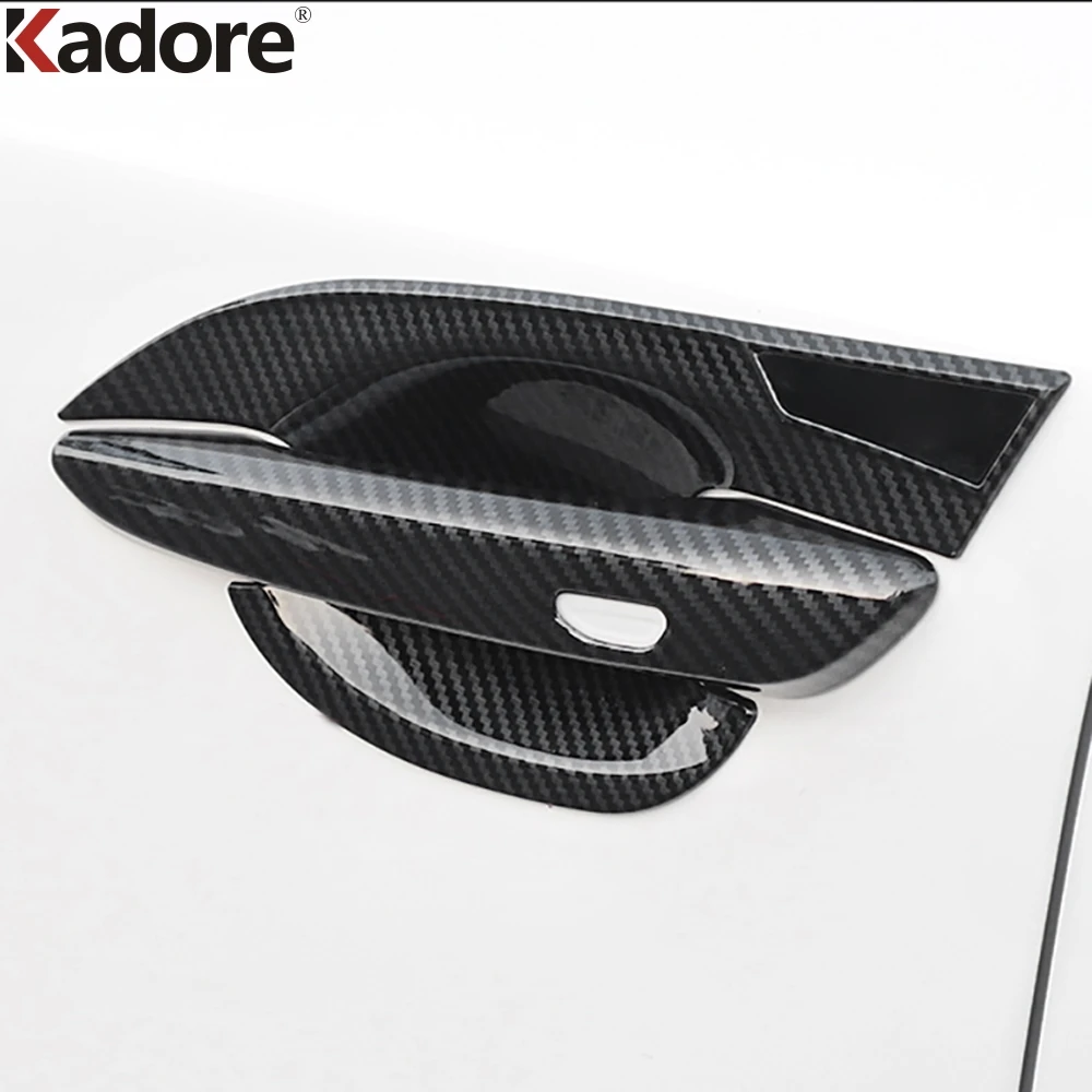 

Накладки на дверные ручки для Mazda 3 Axela 2019 2020 2021 2022, аксессуары из углеродного волокна, накладки на внешние дверные ручки автомобиля, чаши, чаш...