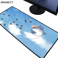 mrgbest cartoon cute cat large size game player mouse pad locking edge rubber non slip washable computer desk mat 40x9030x80 xl